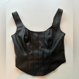 Abercrombie & Fitch Leather Crop Top